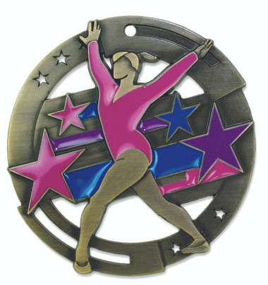 Gymnastics Enameled Medal from Cool School Studios.