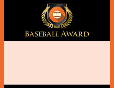 Gold Shield Baseball Award from Cool School Studios.