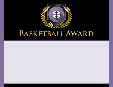 Gold Shield Basketball Award from Cool School Studios.