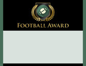 Gold Shield Football Award from Cool School Studios.