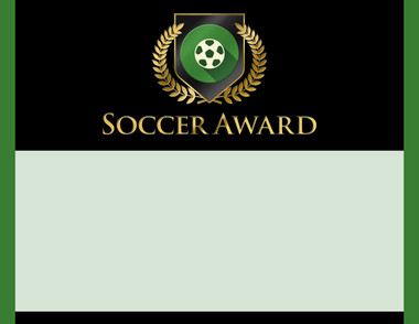 Gold Shield Soccer Award from Cool School Studios.