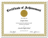 Shown is certificate border, style 2, in gold ink on white paper (Cool School Studios 02202).