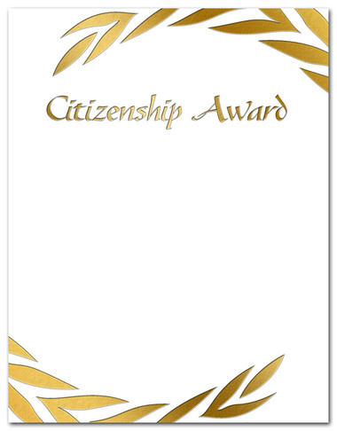 Gold Foil Embossed Citizenship Award from Cool School Studios.