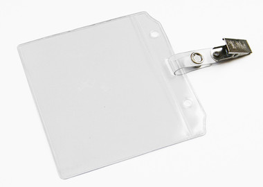 Shown is Top-Loading Badge Holder with Clip (04001) from Cool School Studios.
