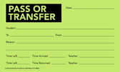 Image shows Bright Lime Green pass or transfer pad (Cool School Studios FORM 05009).