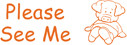 Image shows imprint of PLEASE SEE ME stamp (35164).