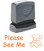 Image shows imprint of PLEASE SEE ME stamp (35164) and XStamper view.