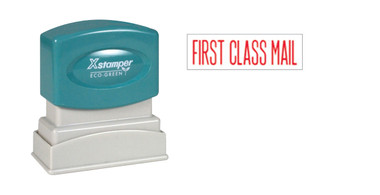 Image of single-color FIRST CLASS MAIL XStamper (1129) from Cool School Studios.