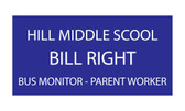 Shown is 1-1/2" x 3" Engraved Name Badge (J13) from Cool School Studios.