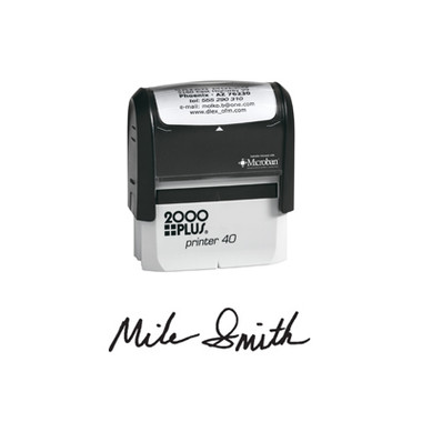 View of 2000 Plus Large Self-Inking Signature Stamp (Printer 40) from Cool School Studios.