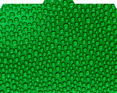 Folded view of File-'N Style Folder with Green Drops Pattern.