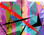 Image shows folder with Grunge pattern/print. Brush-stroke style bold colors in red, purple, blue, green, black and other variants on a 1/3 cut tab folder.