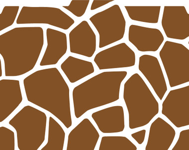 Image shows a 1/3 cut tab file folder with a giraffe print pattern in brown and white.