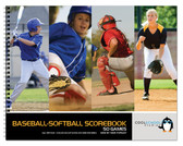 Photo of the cover of the Side by Side Baseball/Softball Scorebook from Cool School Studios (BR 546).
