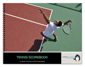 Image shows the cover of the 24 match Tennis Scorebook from Cool School Studios (BR 513).