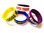 Shown are imprinted wristbands from Cool School Studios (4008).