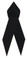 Shown is satin awareness ribbon in black (Cool School Studios 09003).
