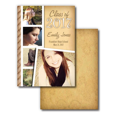 Shown is Senior Announcement Style 01 Little Bit Country from Cool School Studios.