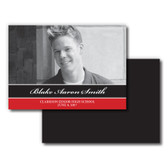Shown is Style 04 Bold Stripe Senior Announcements from Cool School Studios.