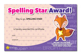 Shown is the YOU’RE A STAR Spelling Award (Cool School Studios 03015).