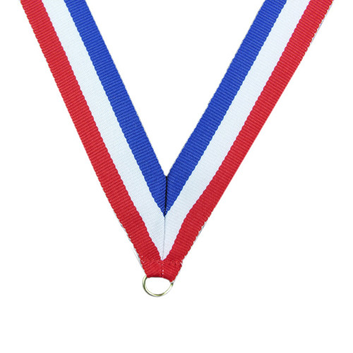 Red, White & Blue Medal Neck Ribbon - Priced Each Starting at 12