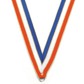 R-W-B Metallic Gold Medal Neck Ribbon - Priced Each Starting at 12