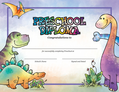 Dinosaurs Preschool Diploma from Cool School Studios.