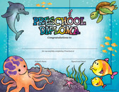 Sea Creatures Preschool Diploma from Cool School Studios.