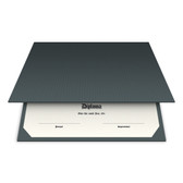 Shown is blank diploma certificate cover in charcoal (Cool School Studios 01311).
