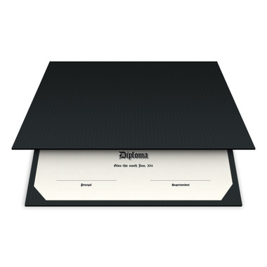 Shown is blank diploma certificate cover in epic black (Cool School Studios 01312).