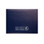Shown is an alternate view of custom padded diploma certificate cover in navy blue.