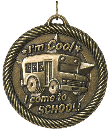 0978 Come to School Value Medal from Cool School Studios.