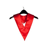 Shown is red child v-stole (Cool School Studios 0914), front view.
