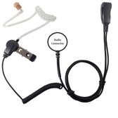 Pryme PRO-GRADE PTT Lapel Mic with Tube for Motorola 2-Pin CLS1110 CLS1410 DTR Radios