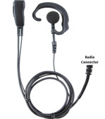 Pryme PRO-GRADE Earhook Lapel Mic for TEKK 2-Pin XU100 XU1000 Radios