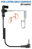 Fox 3.5mm Listen Only Earpiece with Acoustic Tube and Earmolds (EP1089SC)