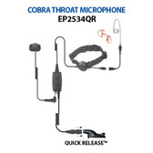 Cobra Throat Mic with Quick Release for Motorola APX6000 APX7000 APX4000