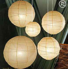 Maru Paper Lantern w/15ft. BLACK cord-switch