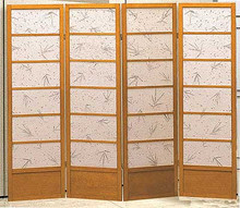 4 PANEL 60inH BOTANIC BAMBOO LEAVES SCREEN