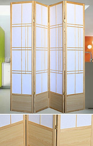 4 PANEL 79inH CONTEMPO DOUBLE SIDED SHOJI SCREEN