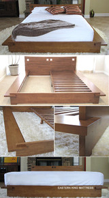 Zen Platform Bed - Honey Oak