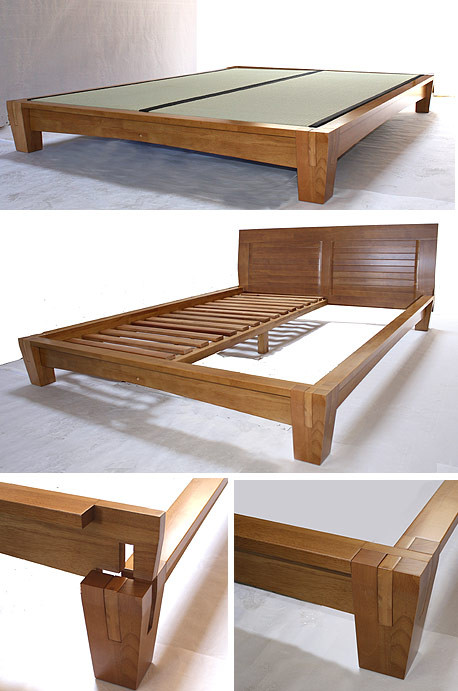 Excelent asian style bed frames Yamaguchi Platform Bed Frame Honey Oak Tatamiroom Com