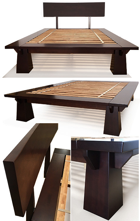 TALL Wakayama Platform Bed - Dark Walnut - tatamiroom.com