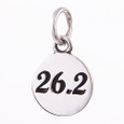 round sterling silver 26.2 charm.