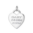 engraved personalized heart pendant.