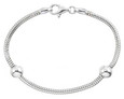 Zable sterling silver bracelet comes with two sterling silver stopper bead sand a secure lobster claw closure. All Zable bracelets come with a 3 year full replacement warranty.