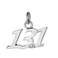 13.1 Cursive Charm with crystal at the dot.