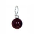 Genuine Natural Garnet gemstone drop.