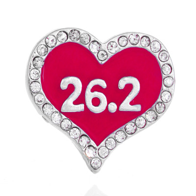 Pink 26.2 Marathon Shoelace Charm