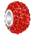 REd Swarovski crystal bead.